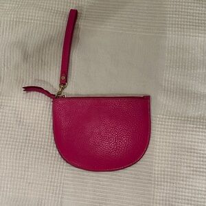 Lotuff Elegant Fuchsia Leather Wristlet